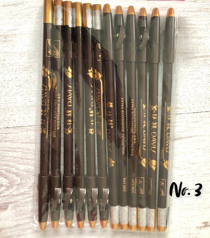 Davis Waterproof Brow Pencil Pack (1 -12 Pieces) – Dark Brown ( Shade N003)
